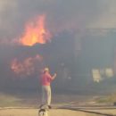 На севере Астраханской области случился сильный пожар
