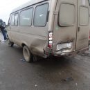 Беременная пассажирка пострадала в Астрахани после столкновения маршрутки с иномаркой