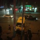 Маршрутка N13 врезалась в столб в Астрахани