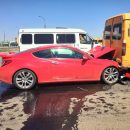 В Астрахани женщина на красной иномарке врезалась в пассажирскую «Газель»
