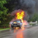В Астраханской области горят автомобили