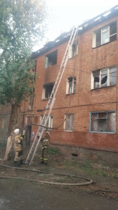 В Астрахани горело злополучное общежитие