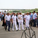 Корабли Каспийской флотилии в День ВМФ устроили парад в Астрахани