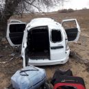 Под Астраханью опрокинулась машина с четырьмя пассажирами